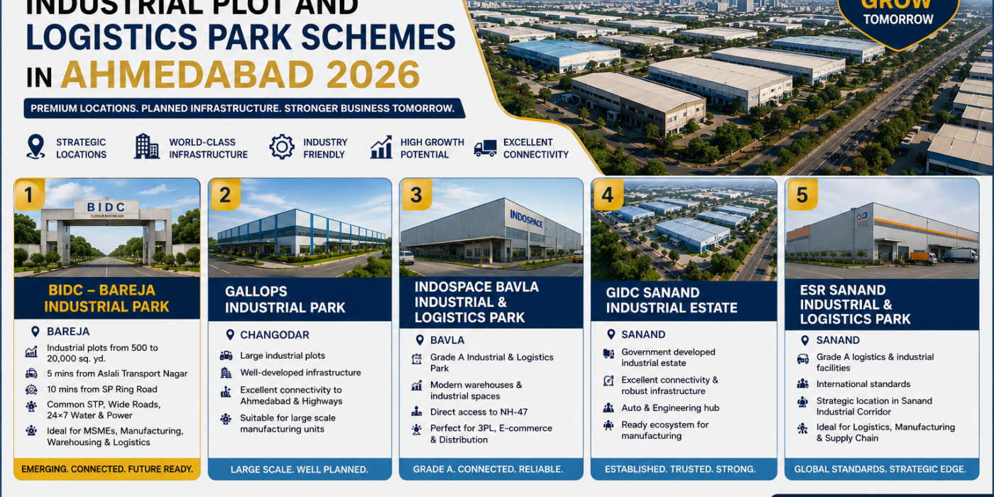Top 5 Industrial Plot and Logistics Park Schemes in Ahmedabad 2026